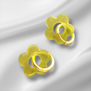 Créoles fleurs vertes