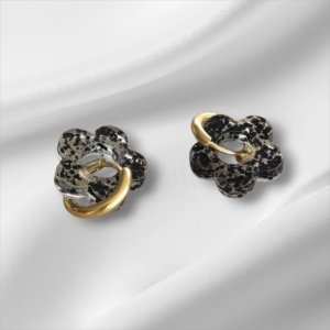 Créoles pailletées noires