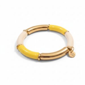 Bracelet joncs jaune