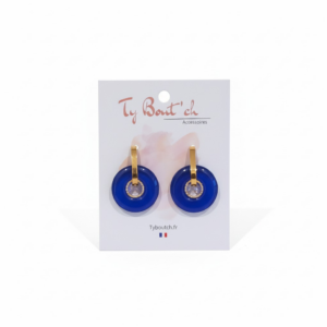 boucles d’oreilles bleu