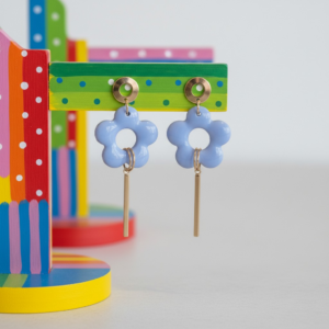 boucles d’oreilles Bleu