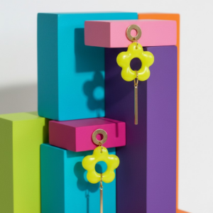 Boucles d’oreilles jaune