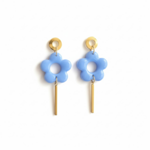 Boucles d’oreilles COROLLE bleu