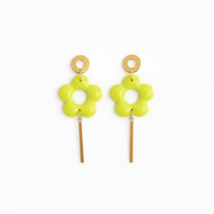Boucles d’oreilles COROLLE jaune
