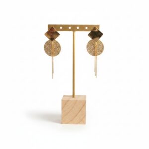 Boucles d’oreilles rond dorée