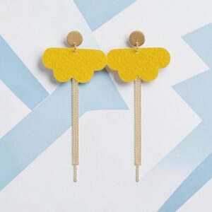 Boucles d’oreilles nuage jaune