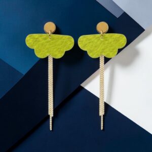 Boucles d’oreilles nuage vert