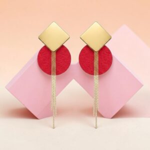 Boucles d’oreilles rondes fushia