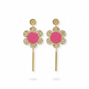 Boucles dorée et fushia