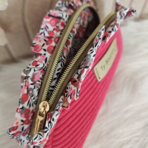 Trousse à maquillage velours côtelé