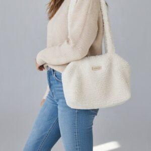 Sac bouclette écru